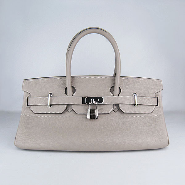 Cheap Hermes Birkin 42cm Replica Togo Leather Bag Grey 62642